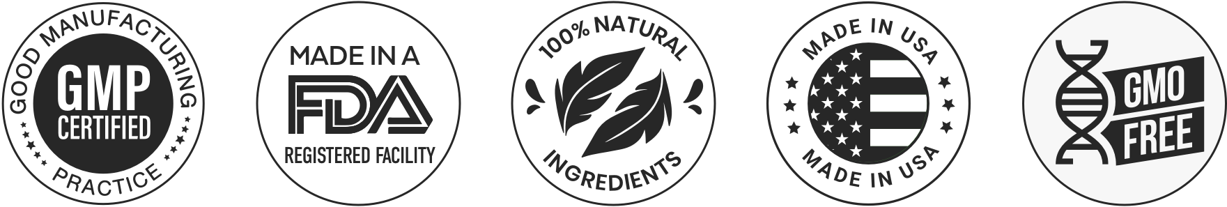 ProDentim Certifications: FDA Registered Facility, GMP Certified, 100% Natural, Made in USA